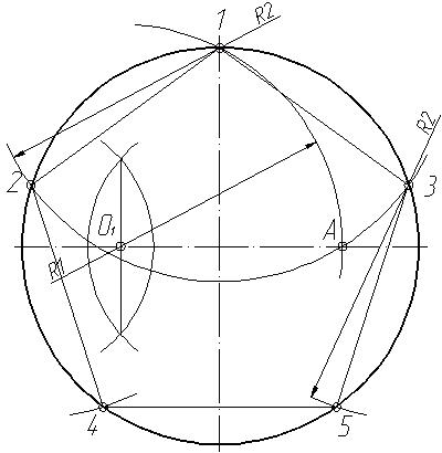 Круг делить на 5. Деление окружности на 5 частей циркулем. Деление окружности на 5 циркулем. Деление окружности на 5 равных частей звезда. Деление окружности на равные части Начертательная геометрия.